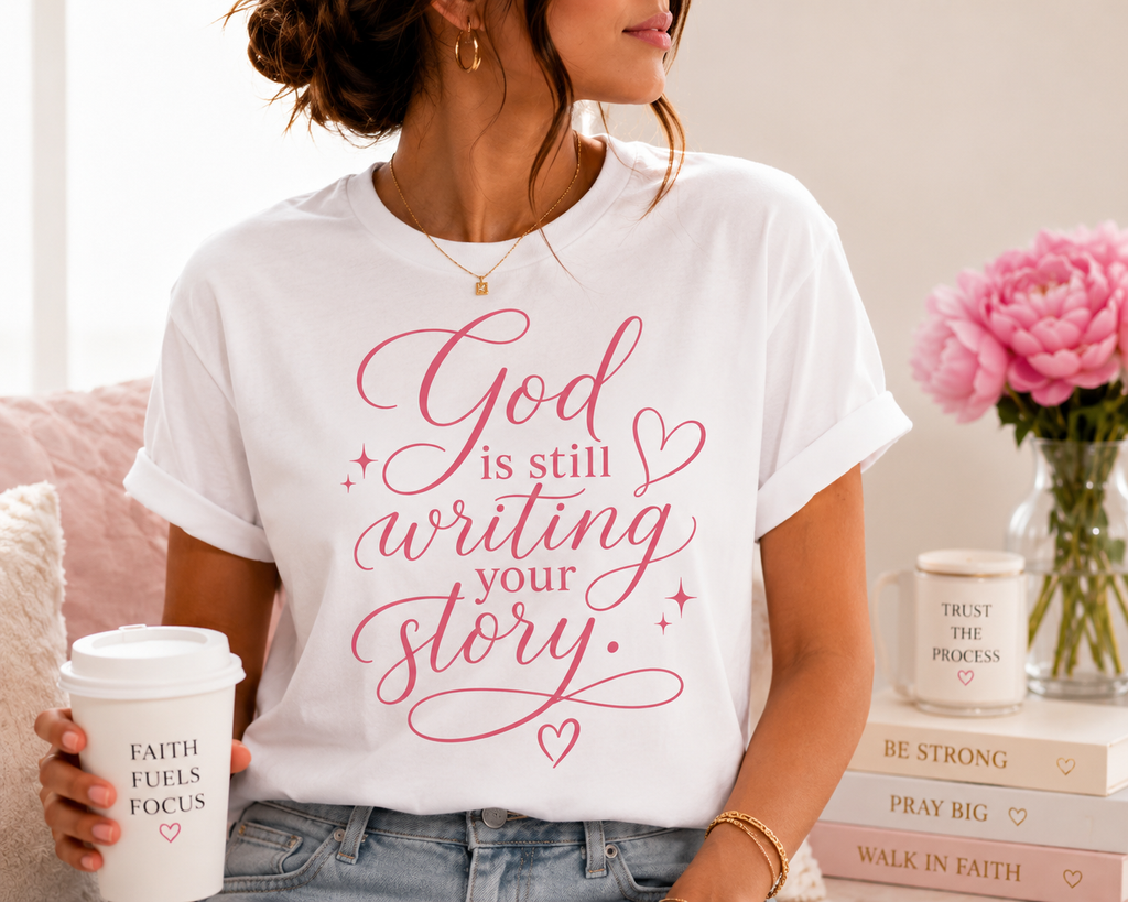 God Is Still Writing Your Story – Inspirational Christian T-Shirt