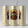 Tumbler 20oz Dorado Retro - "Jesús es mi Roca" (Salmos 31:3)