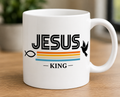 Jesus Is King 11oz Christian Coffee Mug | Faith-Based Ceramic Mug