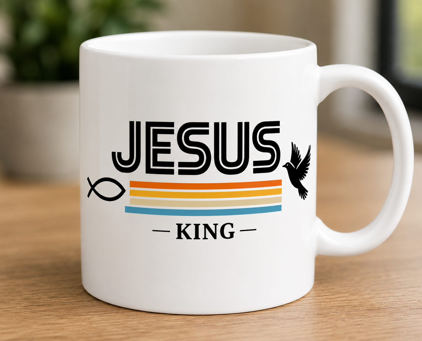 Jesus Is King 11oz Christian Coffee Mug | Faith-Based Ceramic Mug