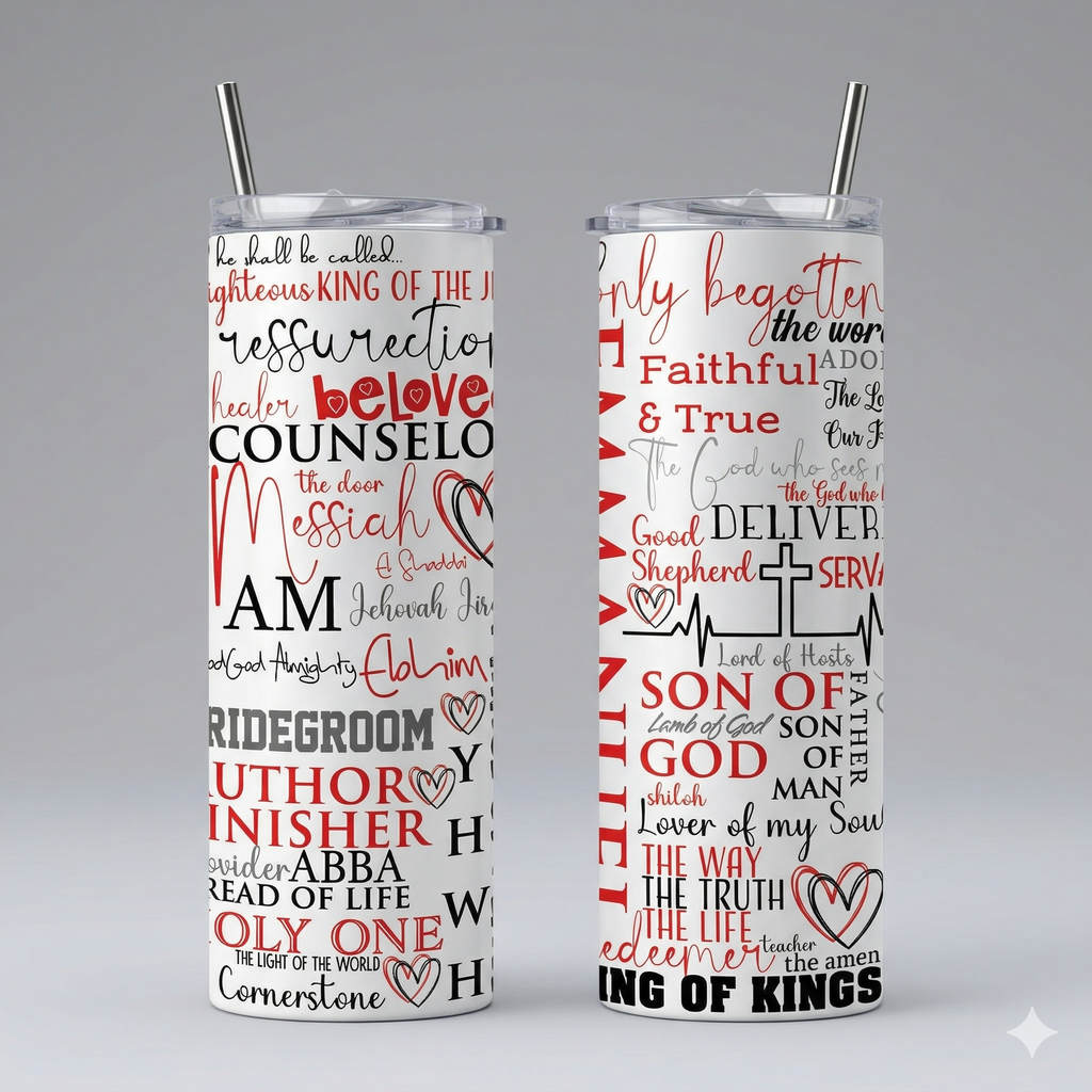 Tumbler 20oz - "Names of God" / King of Kings Edition