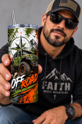 Off-Road Adventure 20 oz Skinny Tumbler – 4x4 Jeep-Inspired Travel Cup