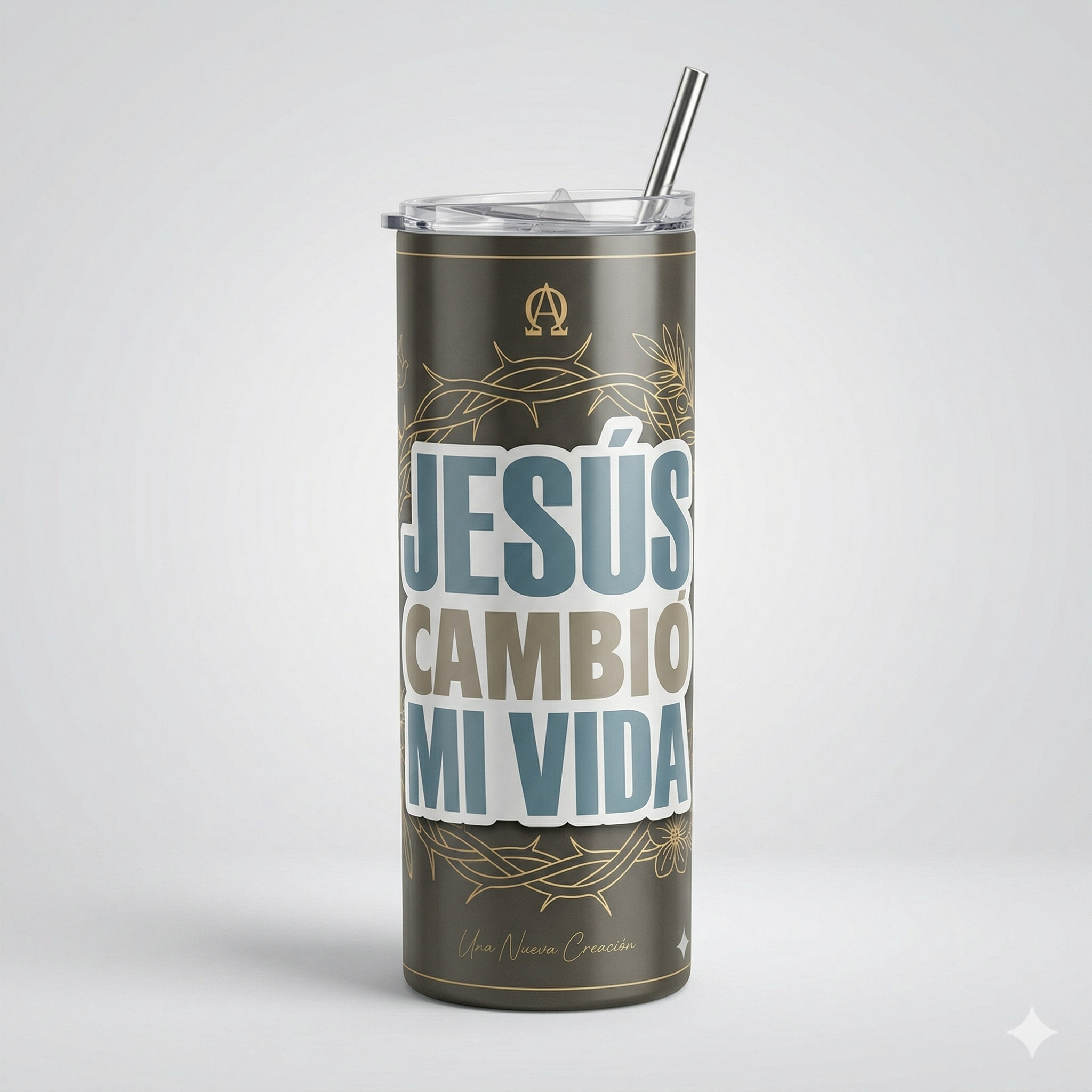 Tumbler 20oz Premium - "Jesús Cambió Mi Vida"