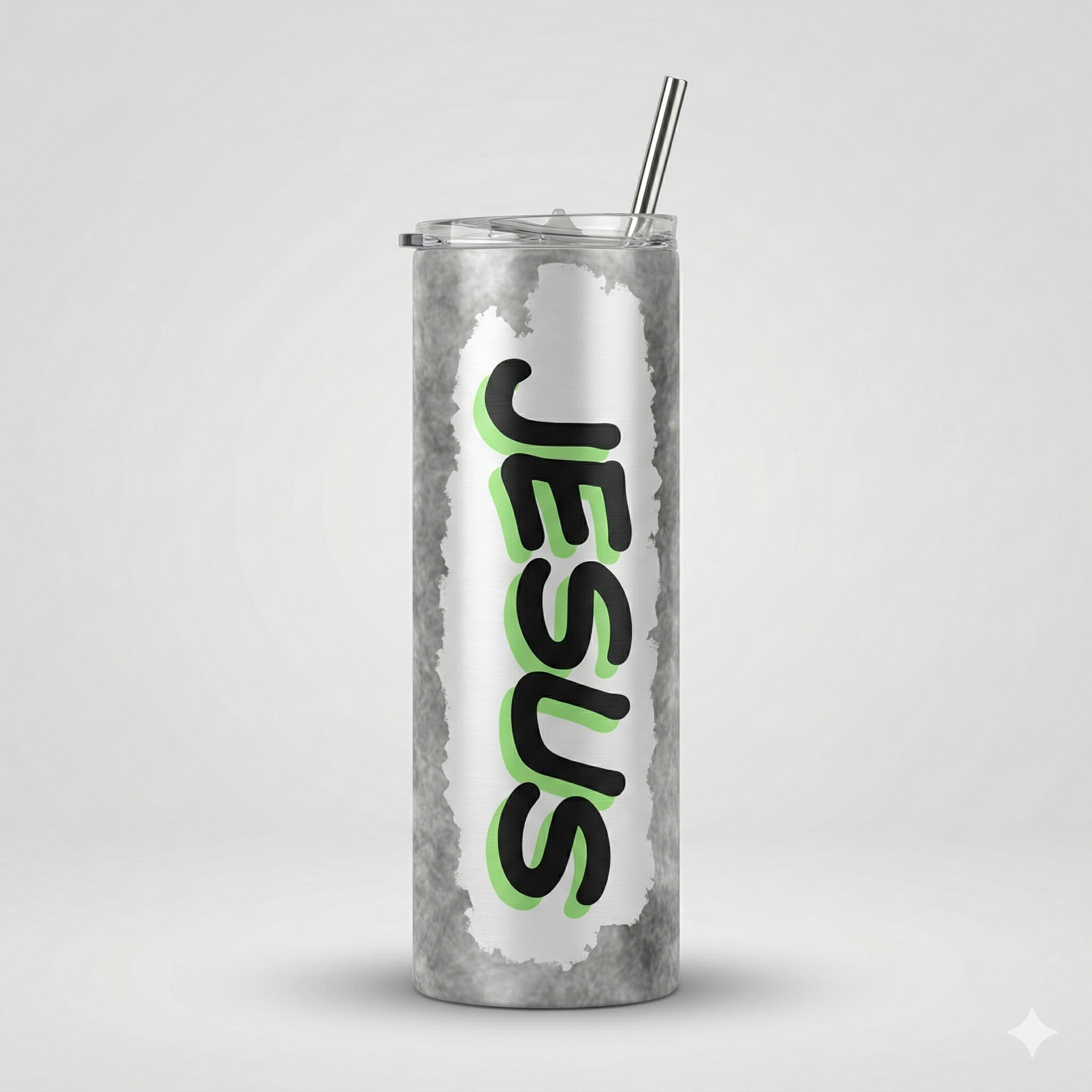 Tumbler 20oz Urban Edition - "JESUS" (Neon & Slate)