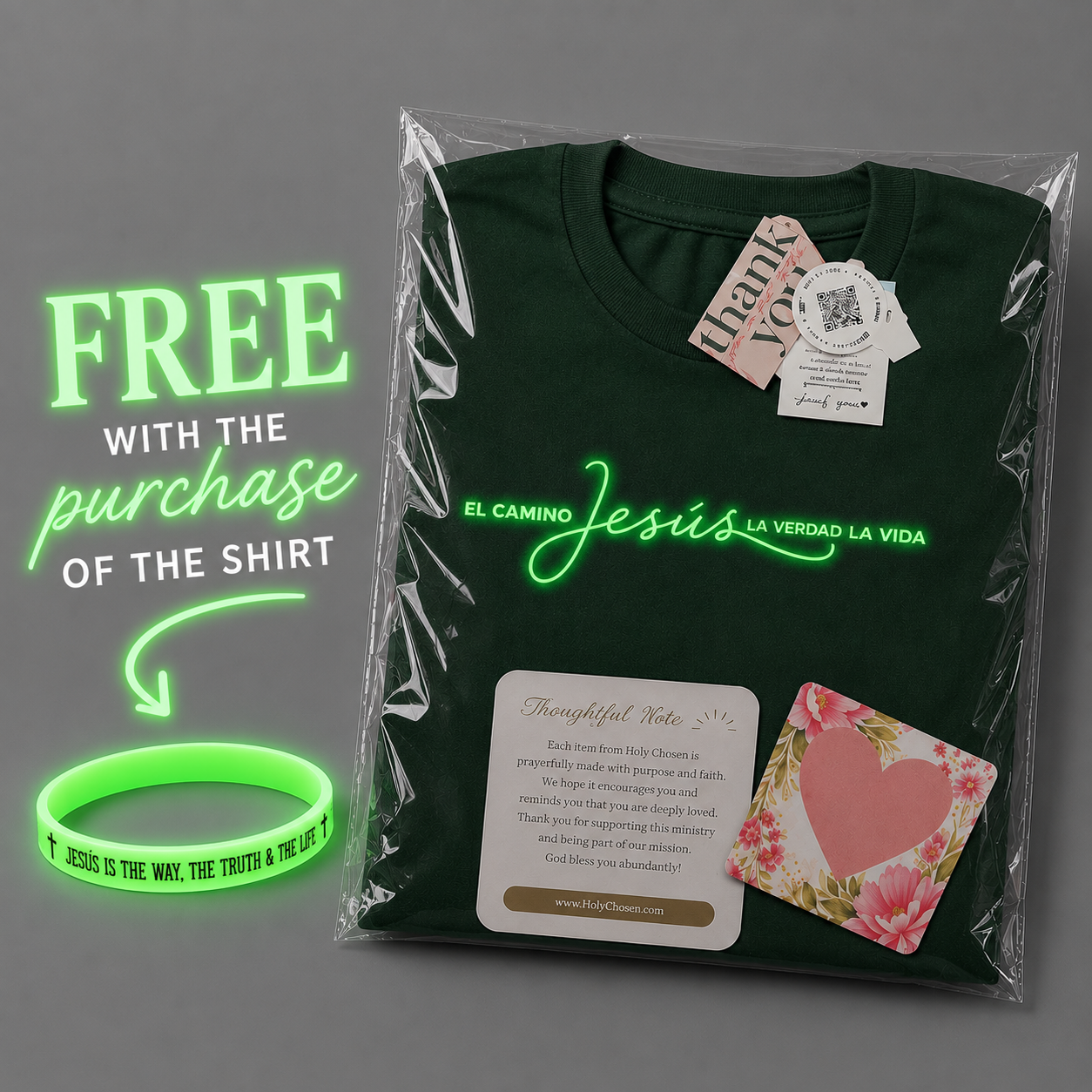 Jesus: The Way, The Truth & The Life™ Glow-in-the-Dark Unisex Christian T-Shirt