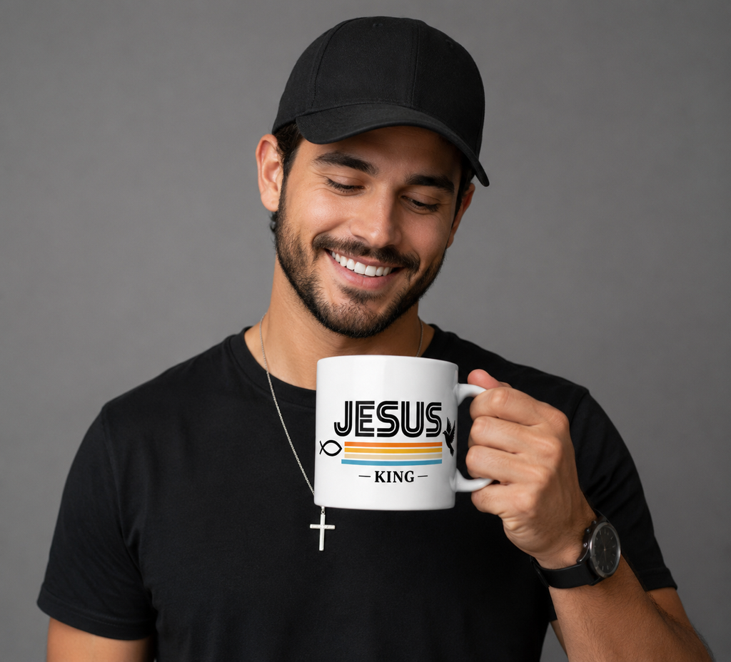 Jesus Is King 11oz Christian Coffee Mug | Faith-Based Ceramic Mug