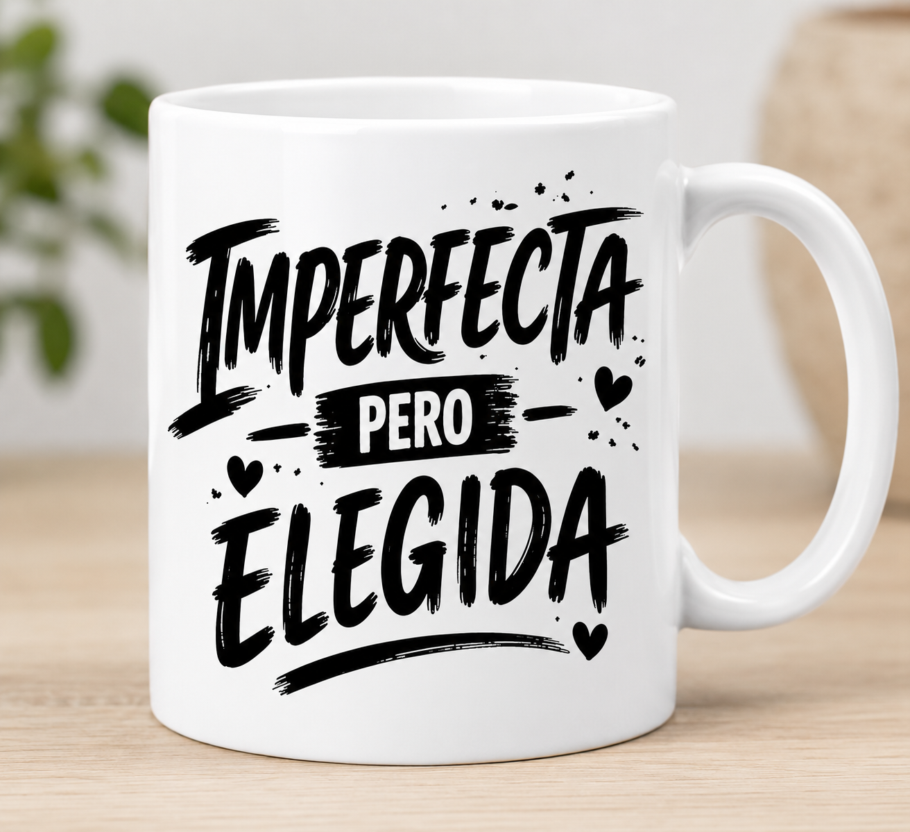 Imperfecta Pero Escogida – 11oz Faith-Based Ceramic Mug | Christian Coffee Mug
