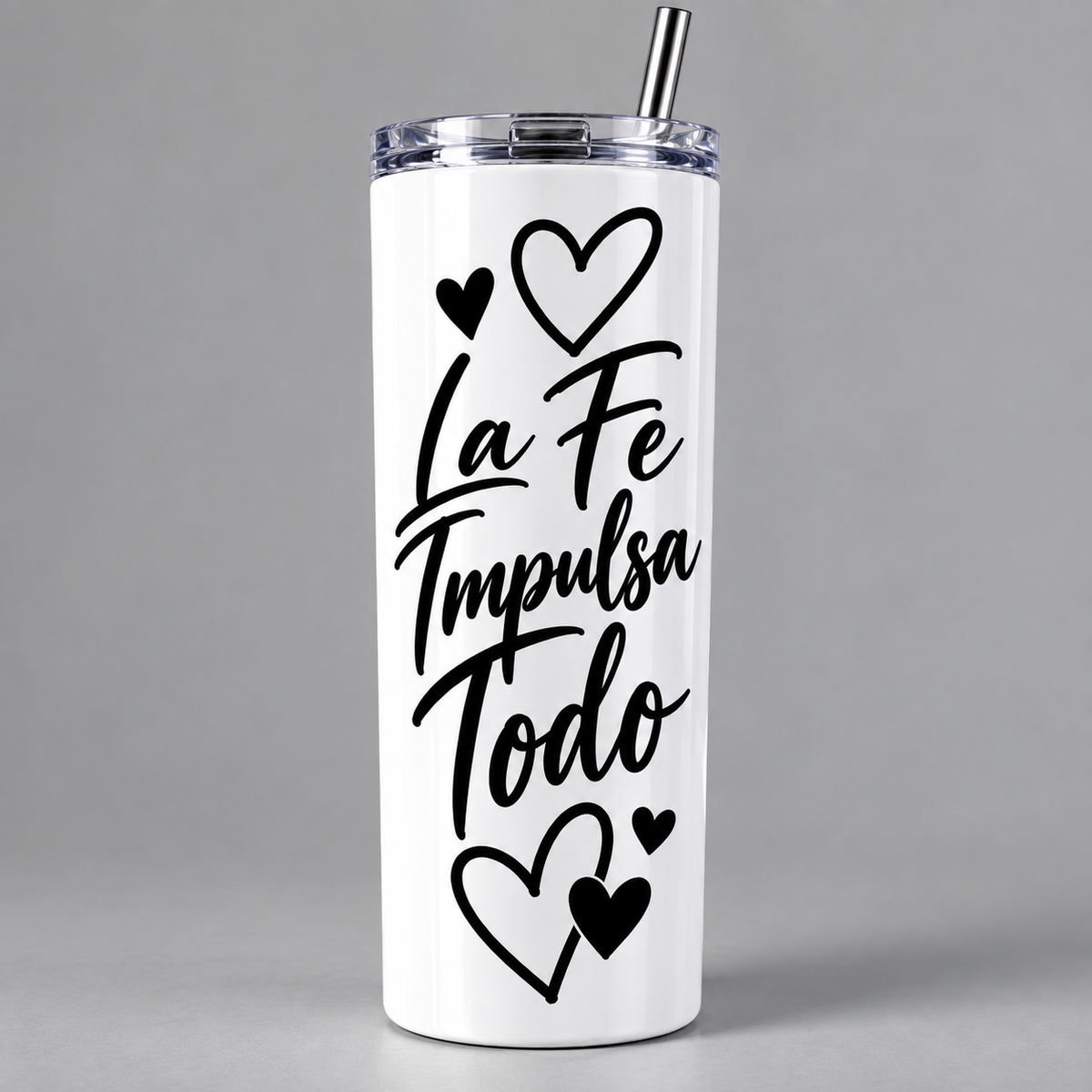 Faith Drives Everything 20 oz Tumbler | Christian Inspirational Skinny Tumbler