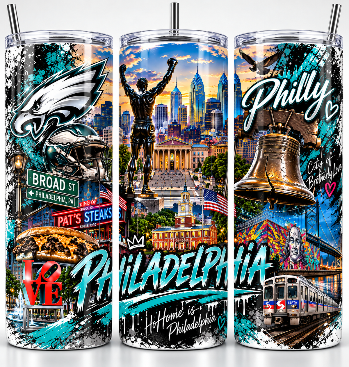The Best of Philly Iconic 20 oz Tumbler – Philadelphia Pride & Famous Landmarks