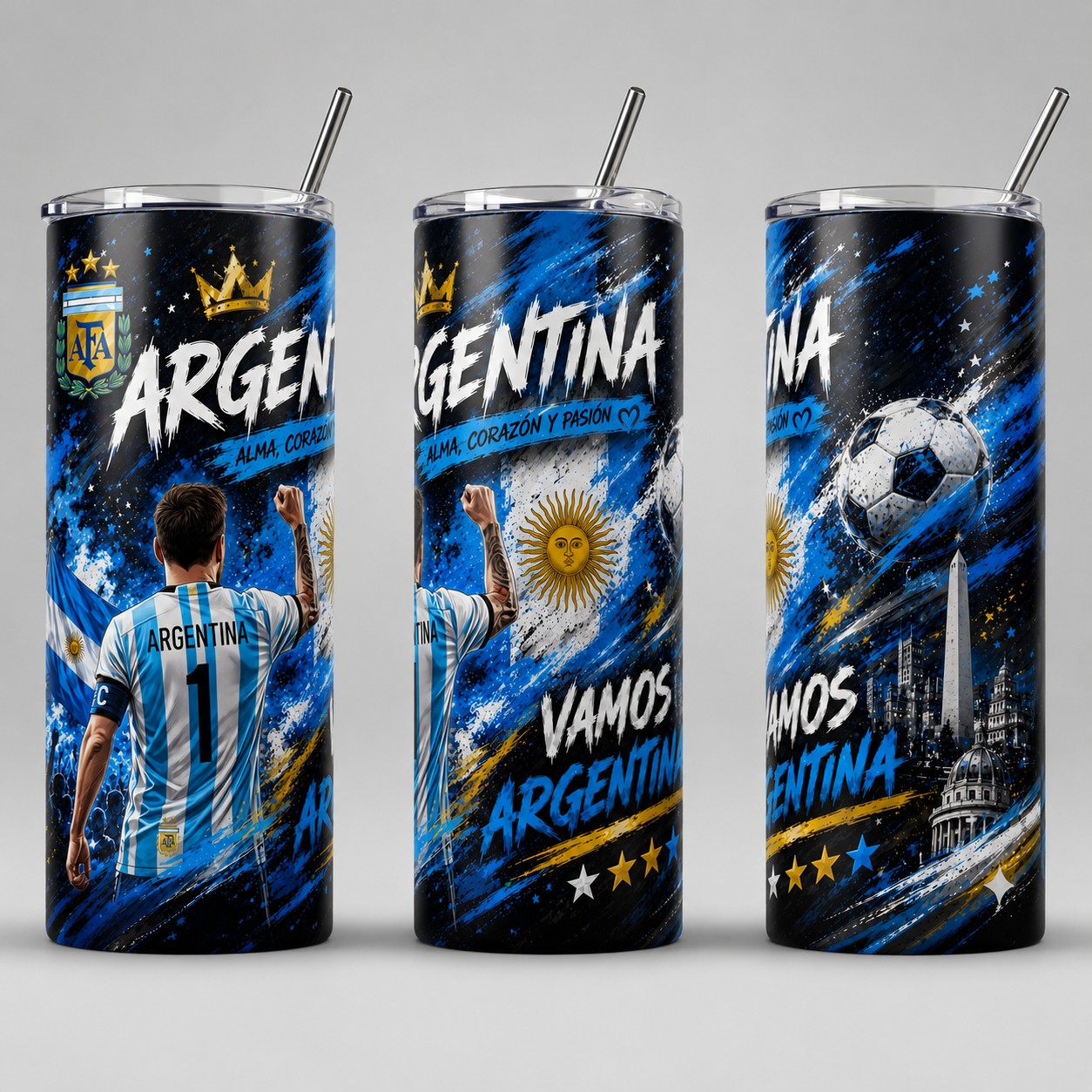 Tumbler 20oz  “Vamos Argentina”