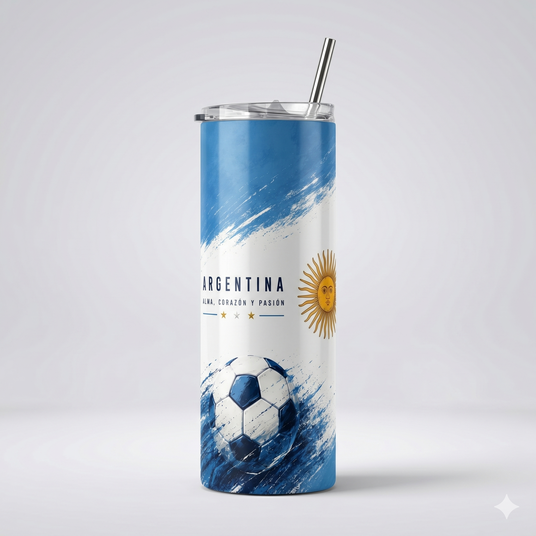 Tumbler 20oz - “Argentina – Alma, Corazón y Pasión”