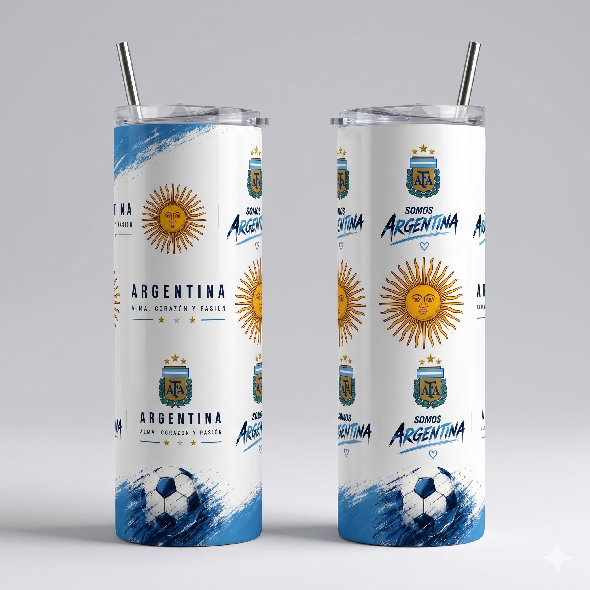 Tumbler 20oz - “Argentina – Alma, Corazón y Pasión”