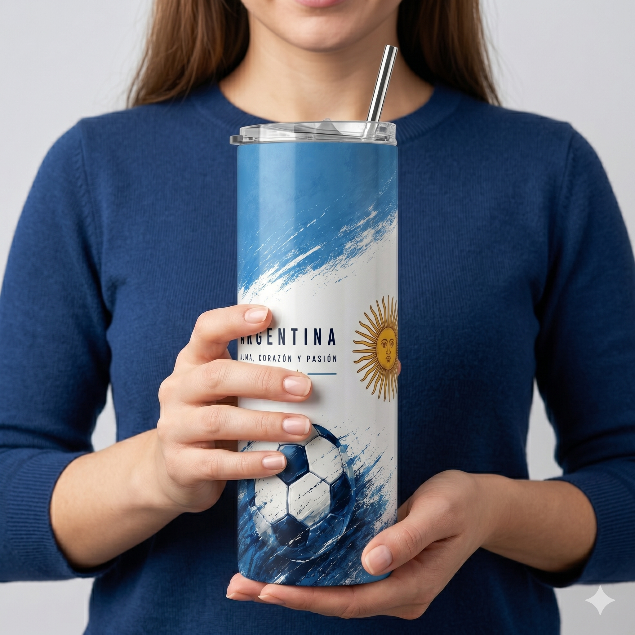 Tumbler 20oz - “Argentina – Alma, Corazón y Pasión”