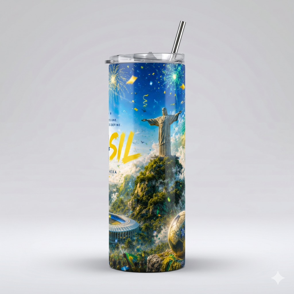 Tumbler 20oz - Brasil Futbol Mundial