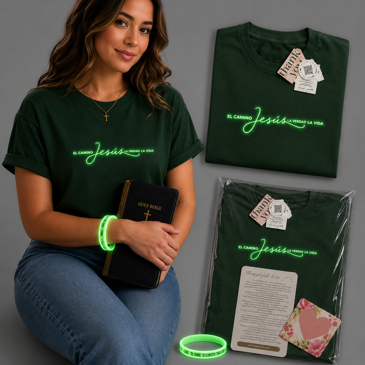 Jesus: The Way, The Truth & The Life™ Glow-in-the-Dark Unisex Christian T-Shirt