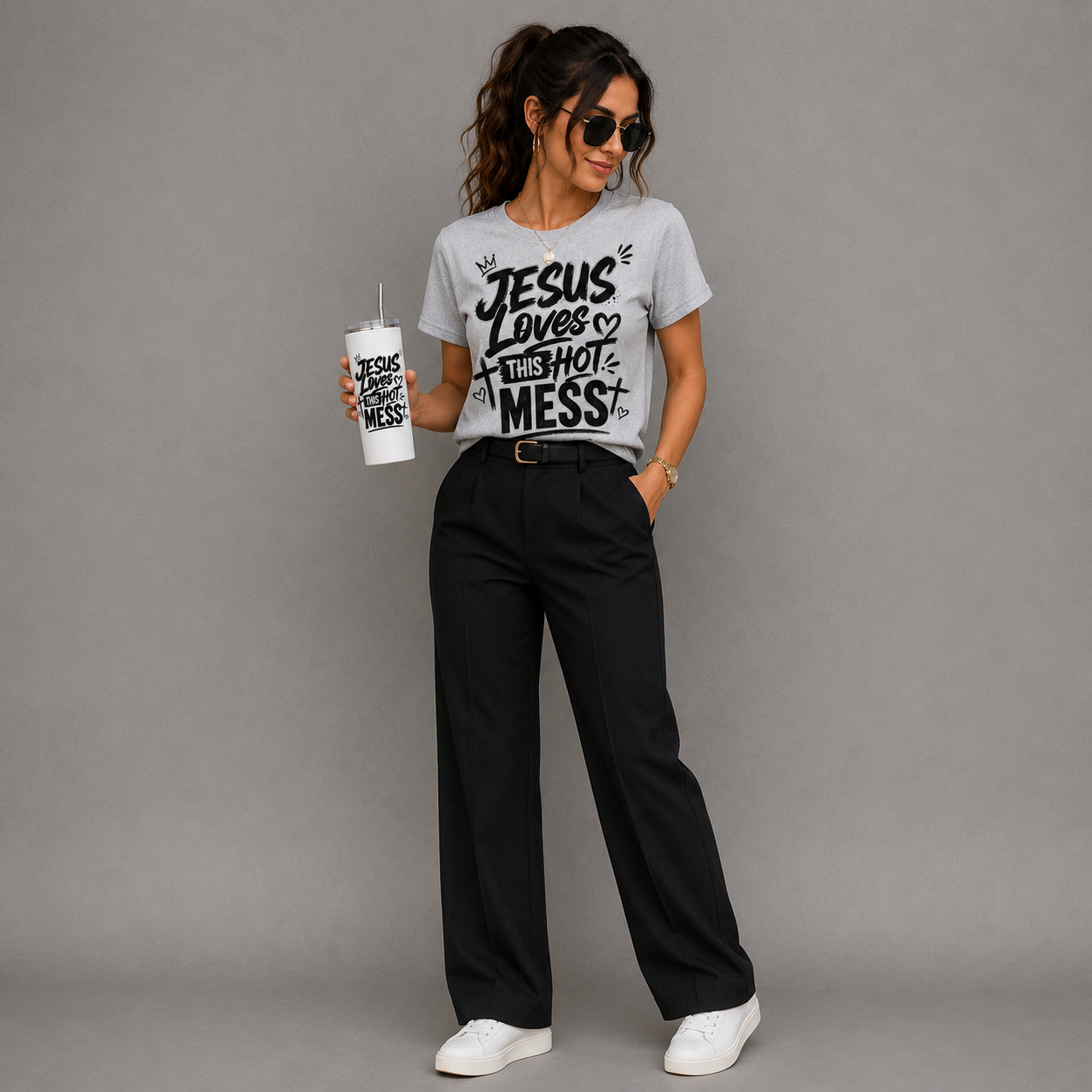 Faith & Inspiration Bundle – Unisex T-Shirt + 20oz Tumbler | Special Bundle Deal